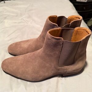 Express Tan Leather Ankle Boots